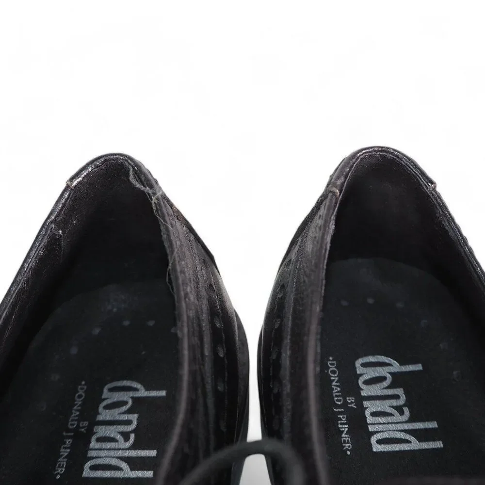 Donald by Donald J. Pliner Brad Wingtip Leather‎ Oxfords Black Men's 9